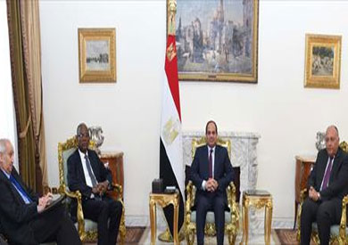 السيسي ومبعوثا جنوب أفريقيا